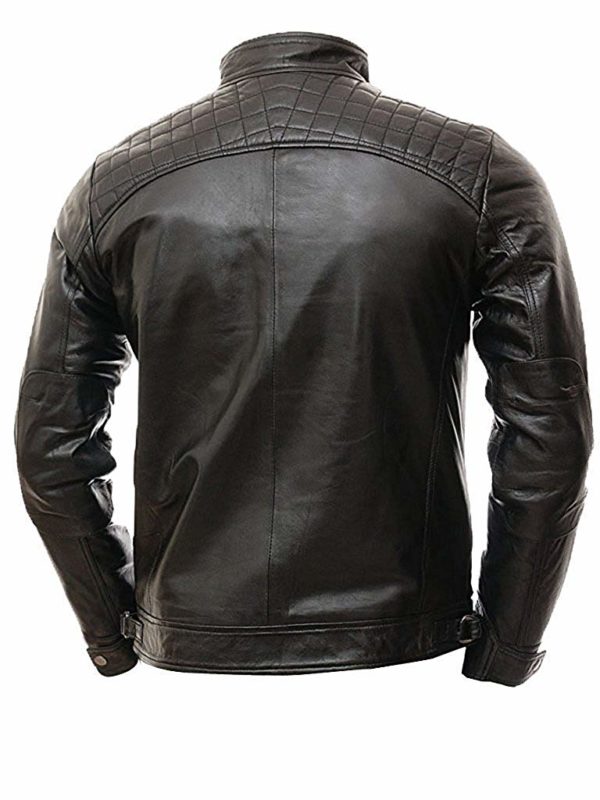 Mens Black Cafe Racer - Leather 4 Ever