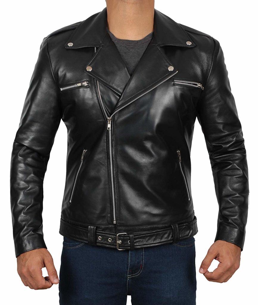 Negan Motorcycle Leather Jacket From The Walking Dead - Leather 4 Ever